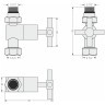Каталог полотенцесушителей Вентиль Сунержа прямой крест (G 1/2" НР х G 3/4" НГ) (Матовый белый)