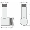 Каталог полотенцесушителей Уголок переходной Сунержа (G 1" НР х G 1/2" НР) (Матовый чёрный)