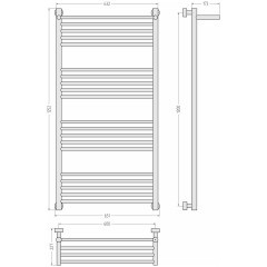 Сунержа Богема PRO с полкой 1200х600 (Золото)
