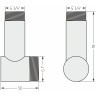 Каталог полотенцесушителей Уголок переходной Сунержа (G 1" НР х G 3/4"НР) (Золото)