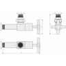 Каталог полотенцесушителей Вентиль Сунержа угловой крест (G 1/2" НР х G 1/2" НР) (Без покрытия)