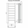 Каталог полотенцесушителей Полотенцесушитель TERMINUS Аврора П8 300х850 электрический