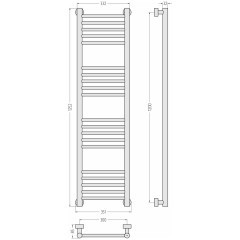 Сунержа Богема PRO 1200х300 (Матовый чёрный)