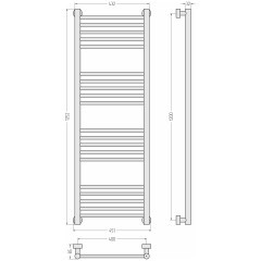 Сунержа Богема PRO 1200х400 (Матовый чёрный)