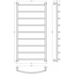 Сунержа Галант PRO 1200х600 (Матовый чёрный)