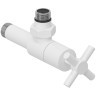 Каталог полотенцесушителей Вентиль Сунержа угловой крест (G 1/2" НР х G 1/2" НР) (Матовый белый)