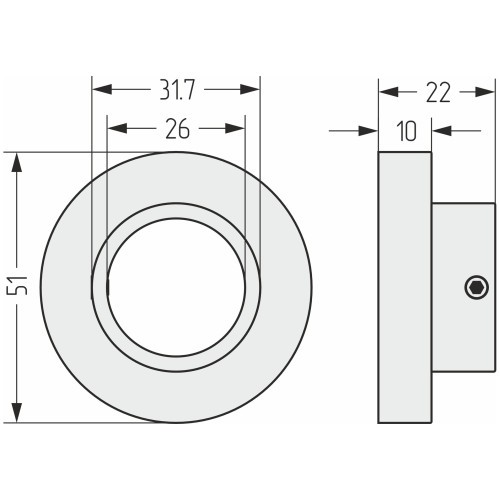 Каталог полотенцесушителей Накладка маскировочная Сунержа (d 26) (Без покрытия)