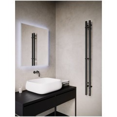 Стойка электрический ДУО (DUO) круг 1200 КС 9005 черный матовый TERMINUS