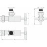 Каталог полотенцесушителей Вентиль Сунержа угловой крест (G 1/2" НР х G 3/4" НГ) (Золотой шёлк)