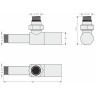 Каталог полотенцесушителей Вентиль Сунержа угловой цилиндр (G 1/2" НР х G 1/2" НР) (Матовый белый)