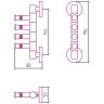 Каталог полотенцесушителей Держатель полотенец Сунержа ВЕЕР-4 поворотный / L 88 (Золото)