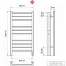 Каталог полотенцесушителей Полотенцесушитель TERMINUS Ватикан П10 500х1000 электрический КС ГРАФИТ