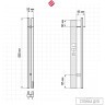 Каталог полотенцесушителей Стойка электрический ДУО (DUO) проф 800 КС 9003 белый матовый TERMINUS