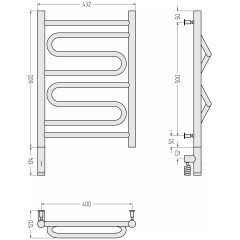 Сунержа Элегия 3.0 600х400 МЭМ левый (Без покрытия)
