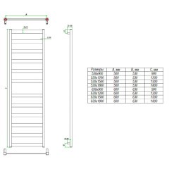 Grota Brezza 530x900 электрический (белый)