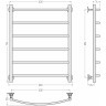 Каталог полотенцесушителей Стилье "Версия-Н2" 800х600 (6) Г 18 (Чёрный)